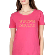 Load image into Gallery viewer, BROWN MUNDE T-Shirt for Women-XS(32 Inches)-Pink-Ektarfa.online
