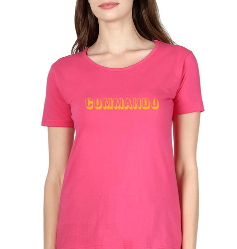 Commando T-Shirt for Women-Pink-Ektarfa.online