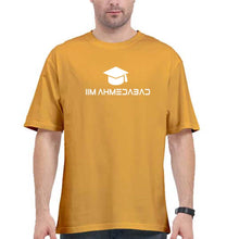 Load image into Gallery viewer, IIM A Ahmedabad Oversized T-Shirt for Men-Golden Yellow-Ektarfa.online
