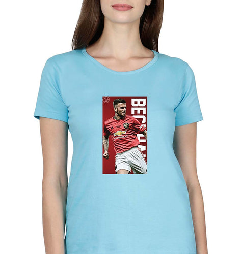 David Beckham T-Shirt for Women-Light Blue-Ektarfa.online