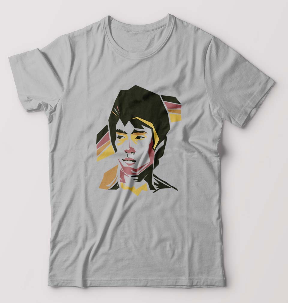 Bruce Lee T-Shirt for Men-Grey Melange-Ektarfa.online