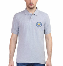 Load image into Gallery viewer, Manchester City Logo Polo T-Shirt for Men-S(38 Inches)-Grey-Ektarfa.co.in
