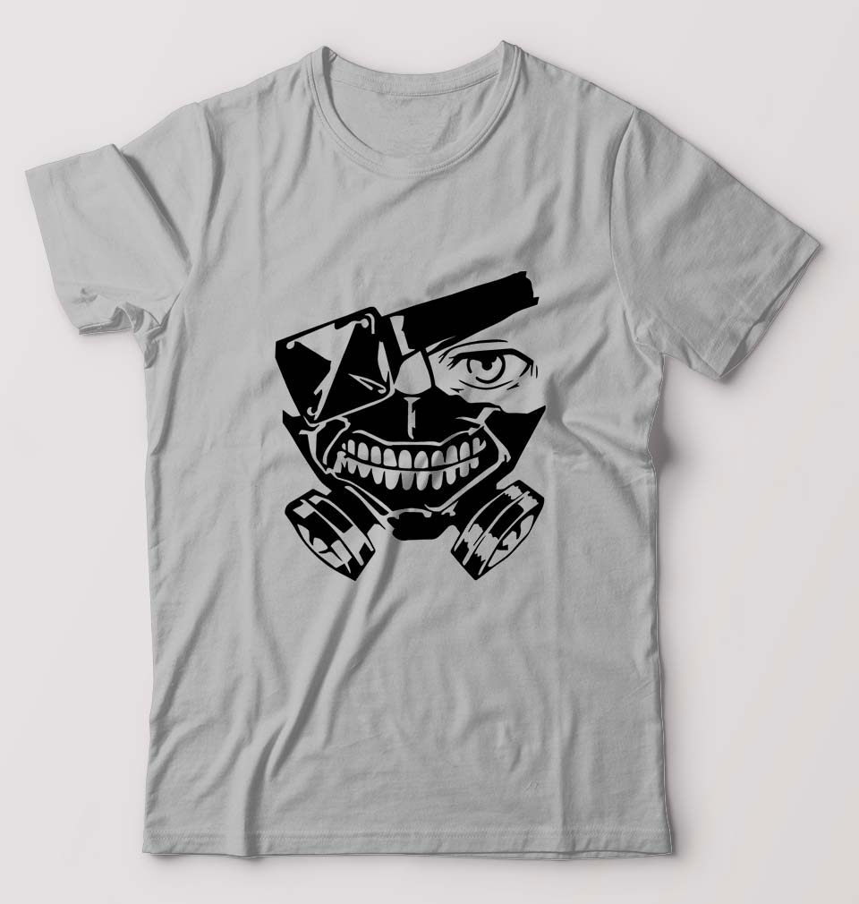 Tokyo Ghoul T-Shirt for Men-S(38 Inches)-Grey Melange-Ektarfa.online