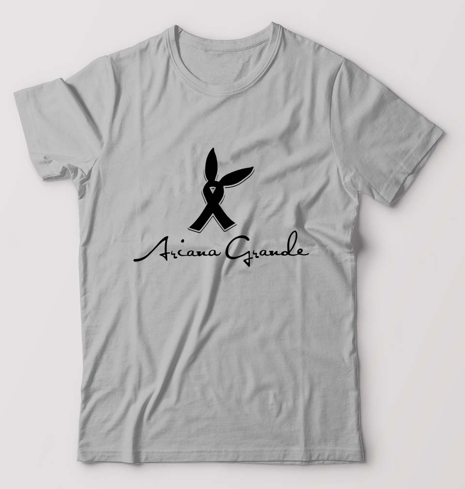 Ariana Grande T-Shirt for Men-S(38 Inches)-Grey Melange-Ektarfa.online