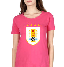 Load image into Gallery viewer, Uruguay Football T-Shirt for Women-XS(32 Inches)-Pink-Ektarfa.online
