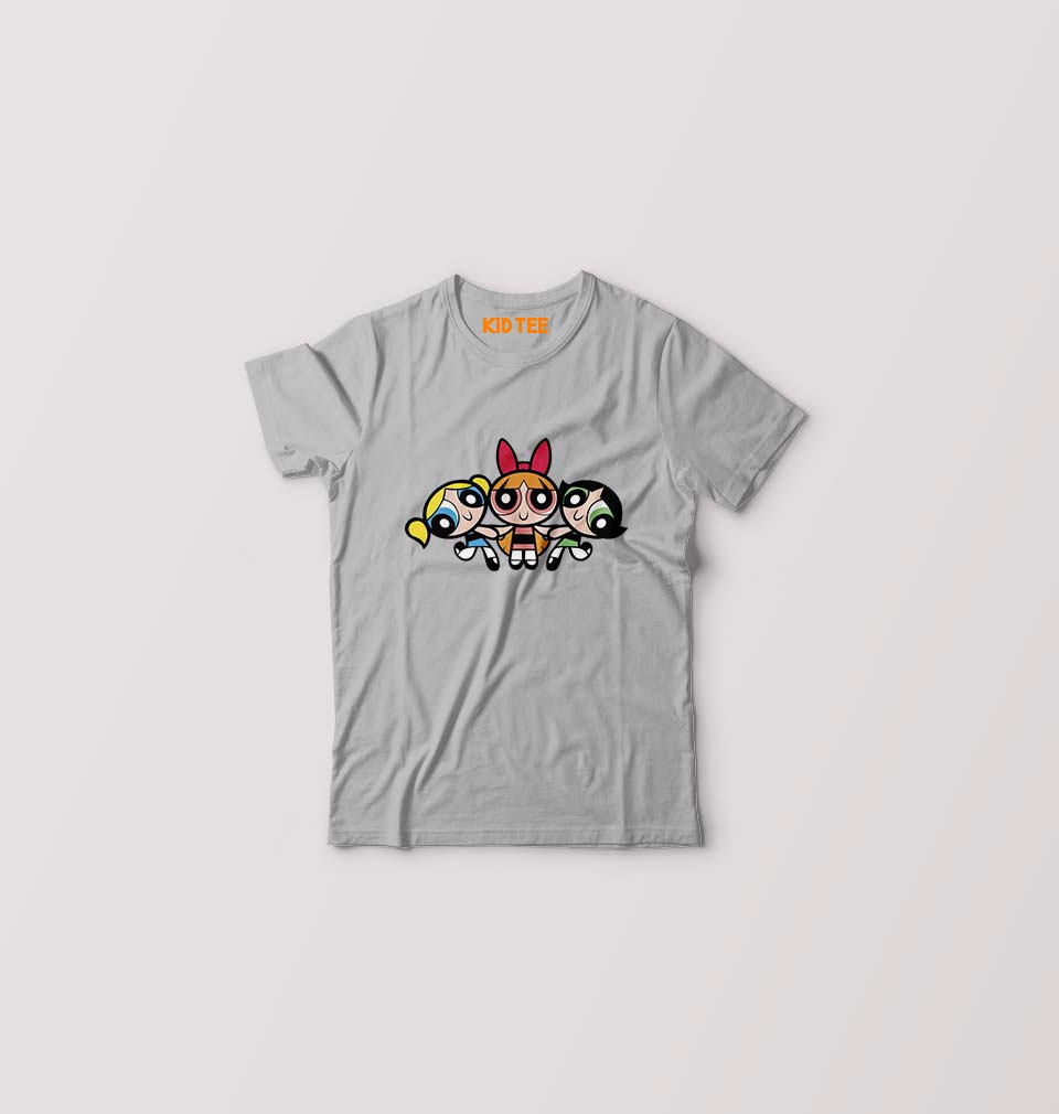 Powerpuff Girls Kids T-Shirt for Boy/Girl-Grey-Ektarfa.online