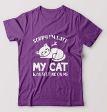 Load image into Gallery viewer, Cat T-Shirt for Men-Purple-Ektarfa.online
