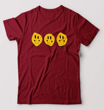 Load image into Gallery viewer, Smiley T-Shirt for Men-S(38 Inches)-Maroon-Ektarfa.online
