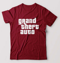 Load image into Gallery viewer, Grand Theft Auto (GTA) T-Shirt for Men-S(38 Inches)-Maroon-Ektarfa.online
