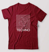 Load image into Gallery viewer, Techno T-Shirt for Men-S(38 Inches)-Maroon-Ektarfa.online
