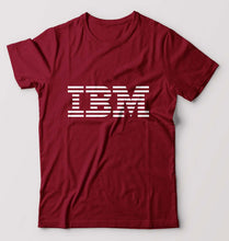 Load image into Gallery viewer, IBM T-Shirt for Men-S(38 Inches)-Maroon-Ektarfa.online
