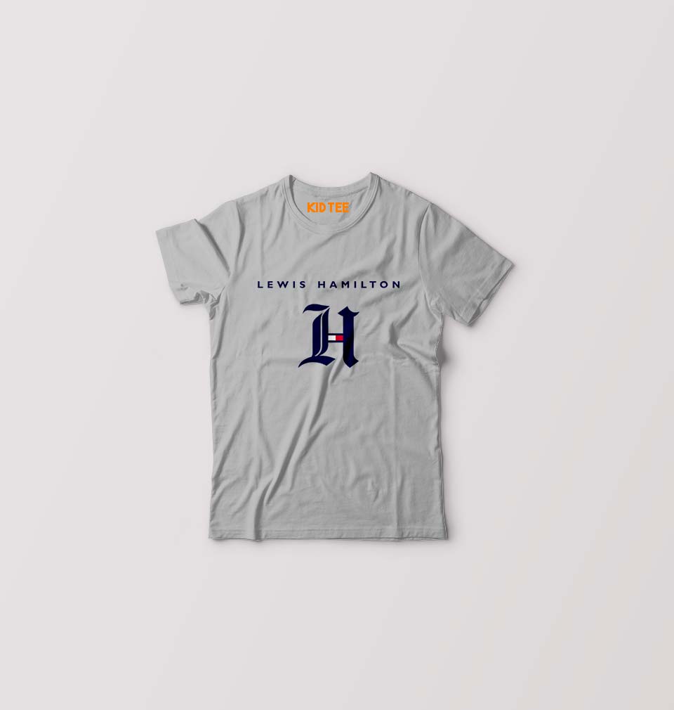 Lewis Hamilton F1 Kids T-Shirt for Boy/Girl-Grey-Ektarfa.online