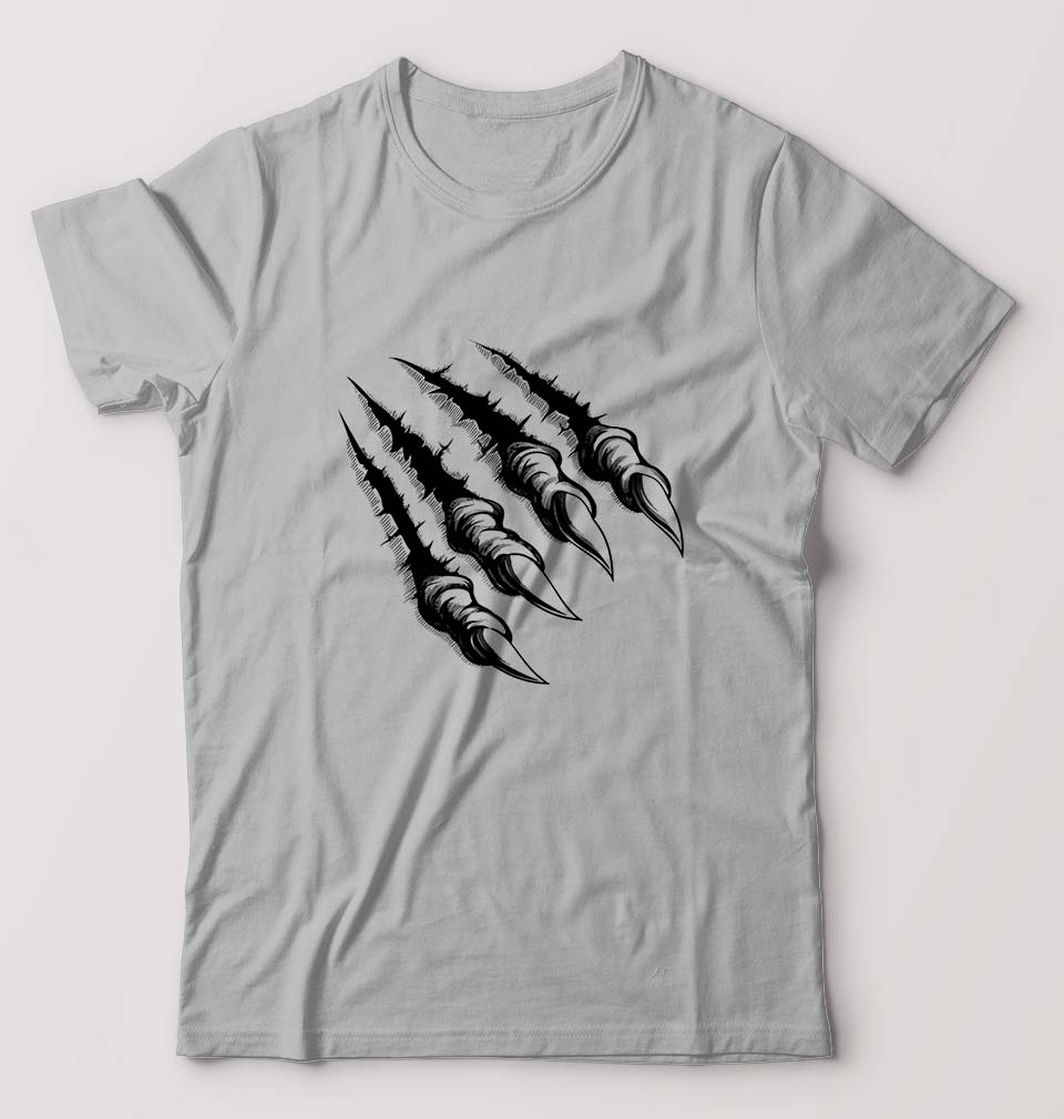 Monster T-Shirt for Men-S(38 Inches)-Grey Melange-Ektarfa.online