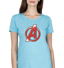 Load image into Gallery viewer, Avengers T-Shirt for Women-XS(32 Inches)-Light Blue-Ektarfa.online
