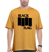 Load image into Gallery viewer, Black Flag Oversized T-Shirt for Men-Golden Yellow-Ektarfa.online
