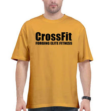 Load image into Gallery viewer, CrossFit Oversized T-Shirt for Men-Golden Yellow-Ektarfa.online
