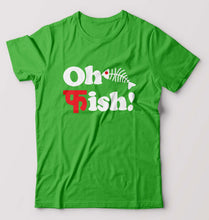 Load image into Gallery viewer, Fish Funny T-Shirt for Men-S(38 Inches)-flag green-Ektarfa.online
