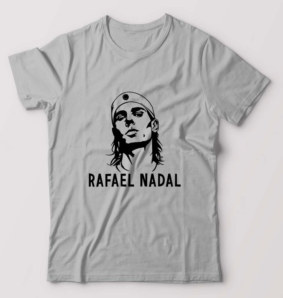 Rafael Nadal (RAFA) T-Shirt for Men-S(38 Inches)-Grey Melange-Ektarfa.online