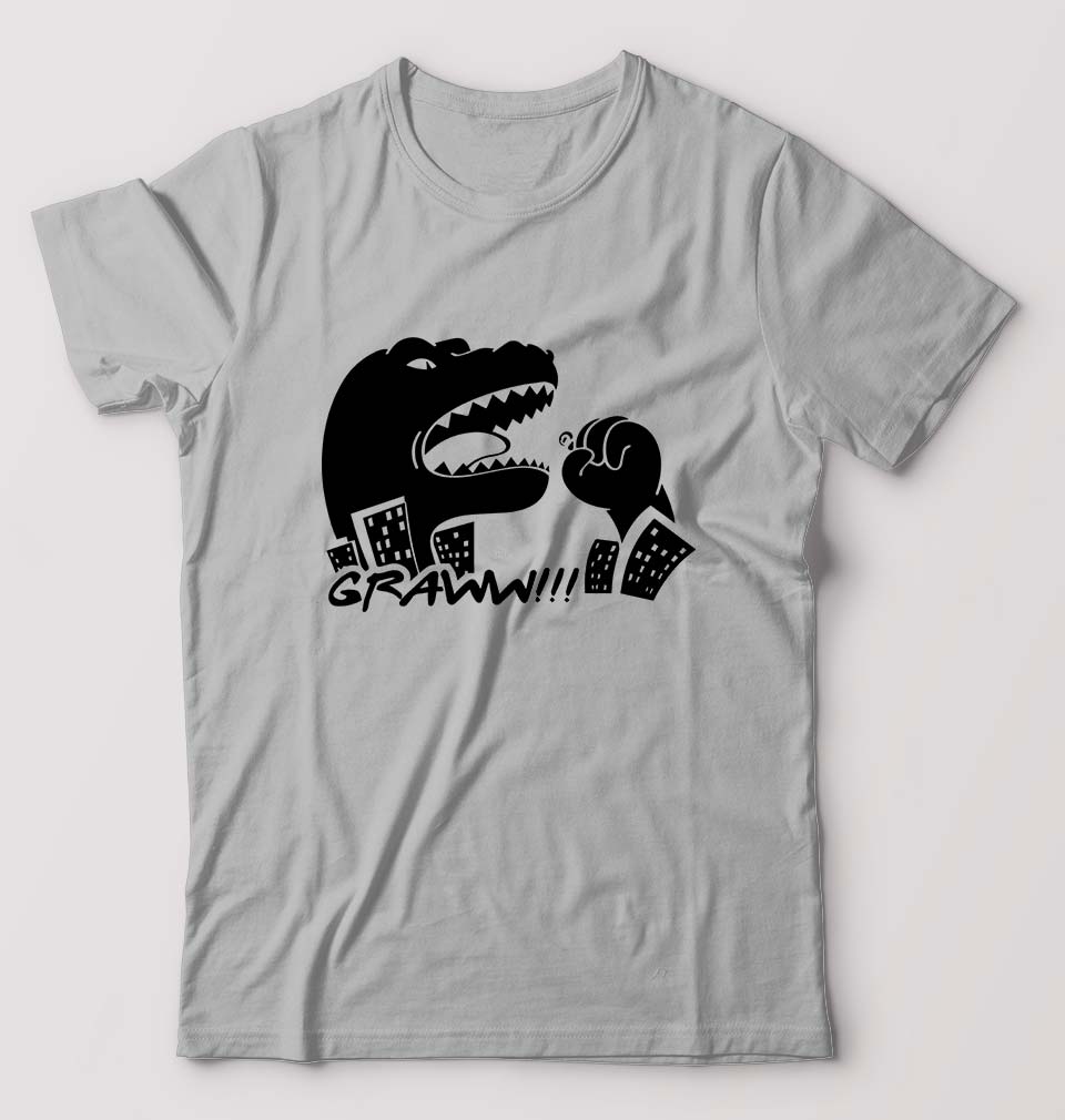 Godzilla T-Shirt for Men-S(38 Inches)-Grey Melange-Ektarfa.online