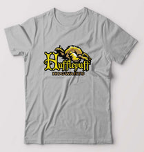 Load image into Gallery viewer, Hufflepuff Harry Potter T-Shirt for Men-S(38 Inches)-Grey Melange-Ektarfa.online

