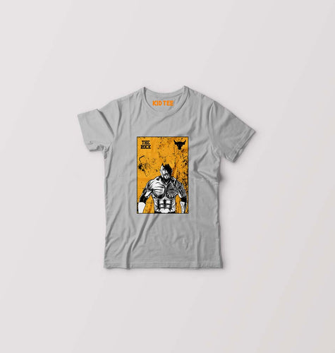 The Rock Kids T-Shirt for Boy/Girl-Grey-Ektarfa.online