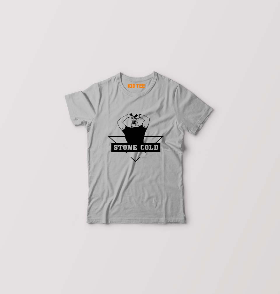 Stone Cold Steve Austin (WWE) Kids T-Shirt for Boy/Girl-Grey-Ektarfa.online