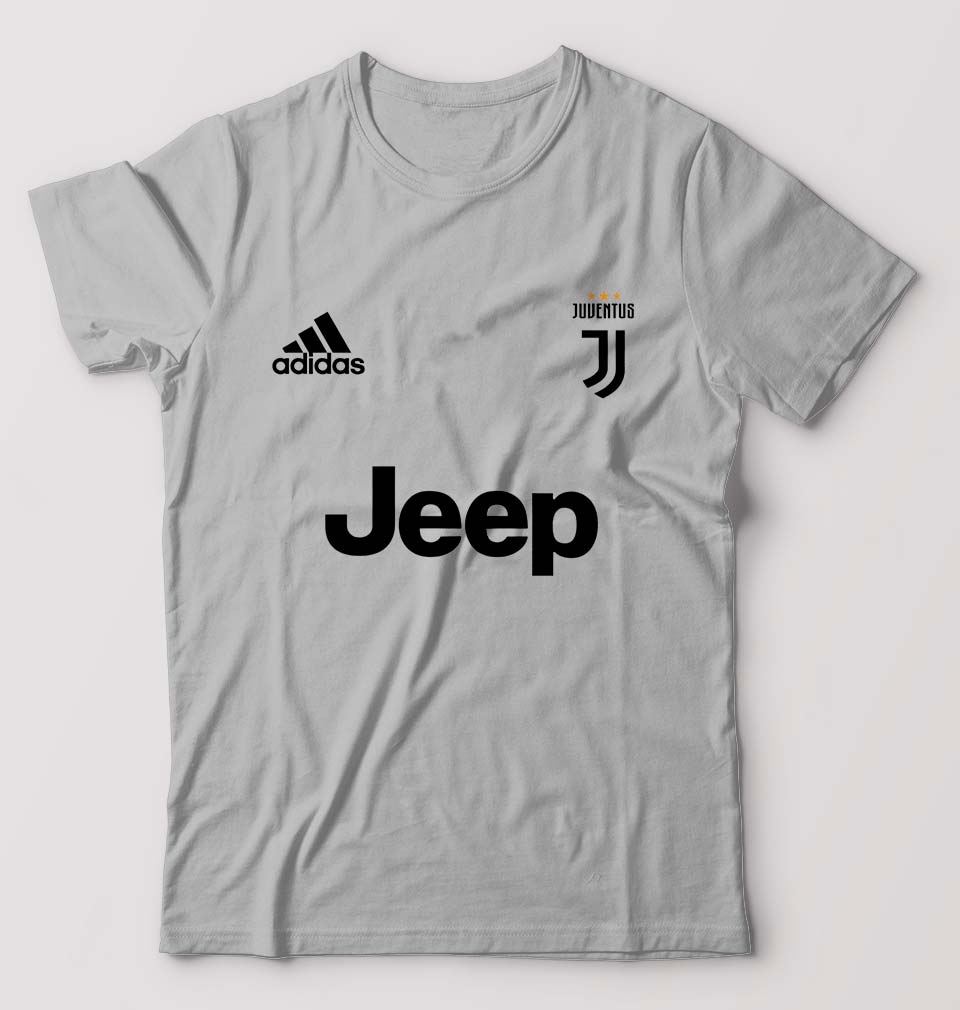 Juventus F.C. 2021-22 T-Shirt for Men-S(38 Inches)-Grey Melange-Ektarfa.online