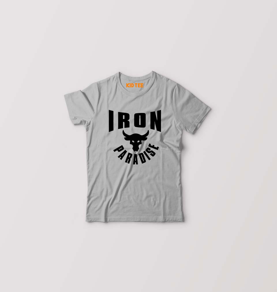 Iron Paradise Kids T-Shirt for Boy/Girl-Grey-Ektarfa.online