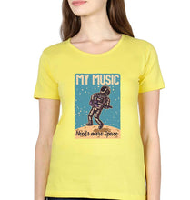 Load image into Gallery viewer, Music T-Shirt for Women-XS(32 Inches)-Yellow-Ektarfa.online
