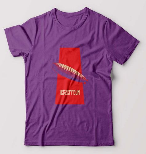 Led Zeppelin T-Shirt for Men-S(38 Inches)-Purple-Ektarfa.online