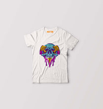 Load image into Gallery viewer, Trippy Psychedelic Skull T-Shirt for Boy/Girl-White-Ektarfa.online
