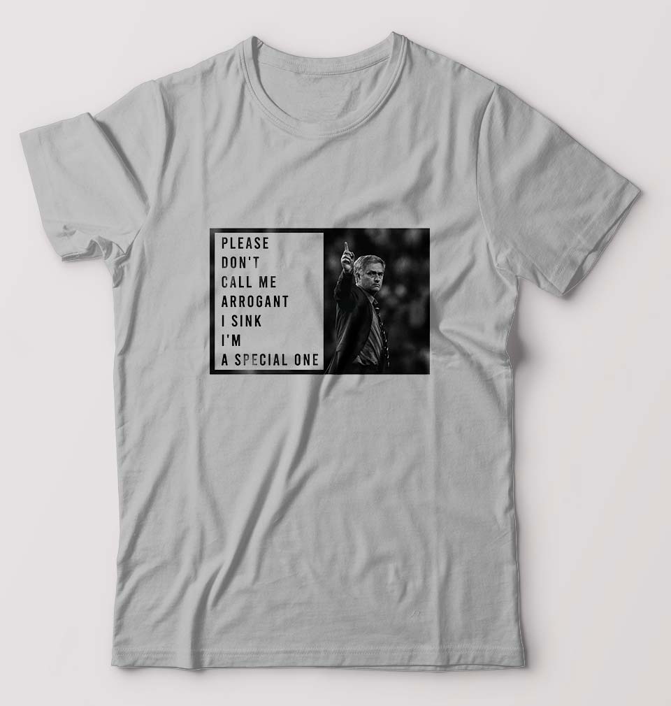 José Mourinho T-Shirt for Men-S(38 Inches)-Grey Melange-Ektarfa.online
