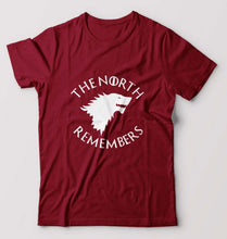 Load image into Gallery viewer, GOT Game Of Thrones North Remembers T-Shirt for Men-S(38 Inches)-Maroon-Ektarfa.online
