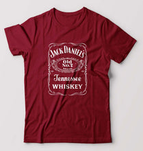 Load image into Gallery viewer, Jack Daniels T-Shirt for Men-S(38 Inches)-Maroon-Ektarfa.online
