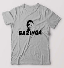 Load image into Gallery viewer, Sheldon Cooper Bazinga T-Shirt for Men-S(38 Inches)-Grey Melange-Ektarfa.online
