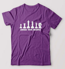 Load image into Gallery viewer, Chess T-Shirt for Men-S(38 Inches)-Purple-Ektarfa.online
