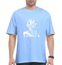 Load image into Gallery viewer, Anime Goku Oversized T-Shirt for Men-Baby Blue-Ektarfa.online
