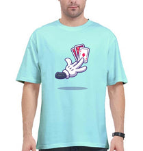 Load image into Gallery viewer, Poker Oversized T-Shirt for Men-Mint-Ektarfa.online
