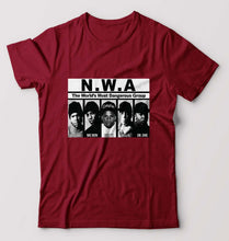 Load image into Gallery viewer, Niggaz Wit Attitudes (NWA) Hip Hop T-Shirt for Men-Maroon-Ektarfa.online
