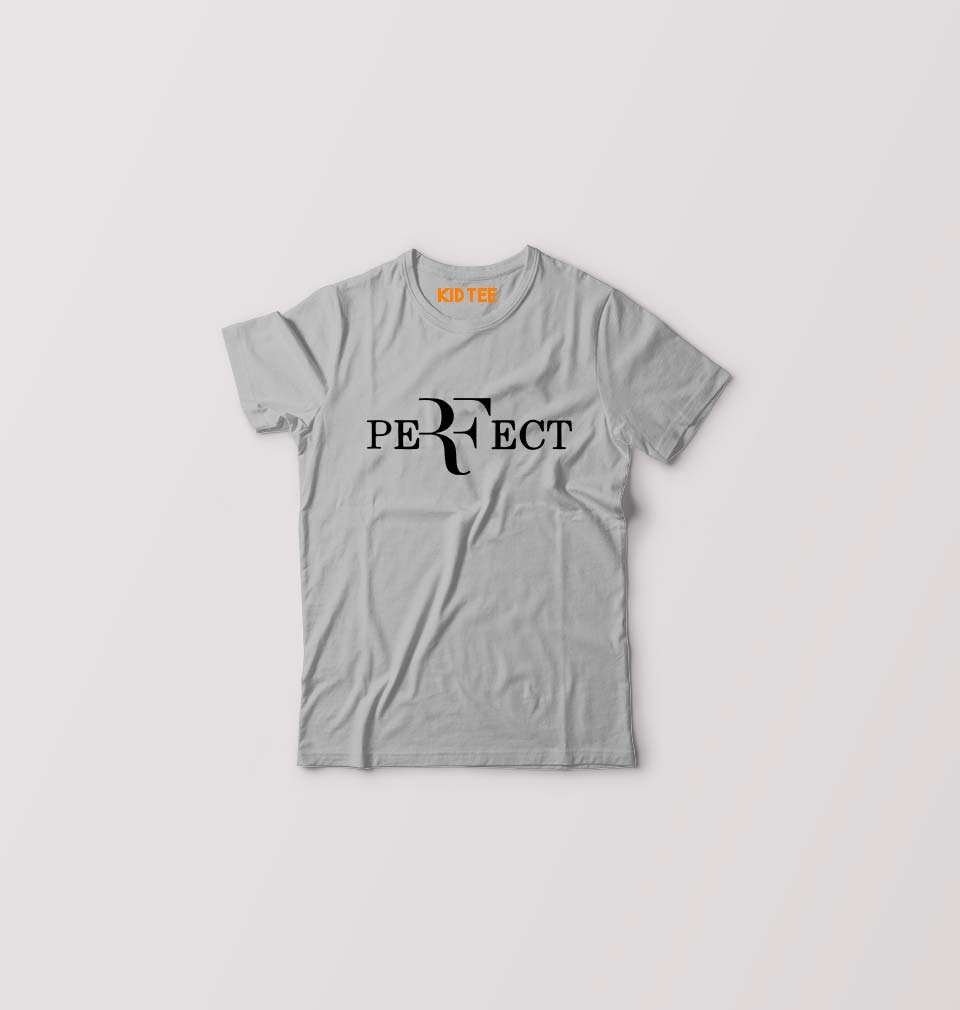 Roger Federer Perfect Kids T-Shirt for Boy/Girl-Grey-Ektarfa.online