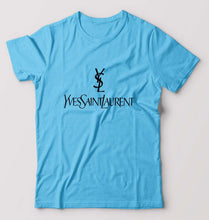 Load image into Gallery viewer, YSL T-Shirt for Men-S(38 Inches)-Light Blue-Ektarfa.online
