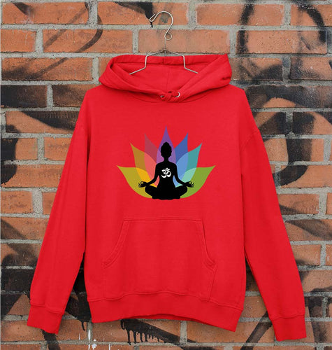 Om Unisex Hoodie for Men/Women-S(40 Inches)-Red-Ektarfa.online