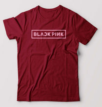 Load image into Gallery viewer, Black Pink Kpop T-Shirt for Men-S(38 Inches)-Maroon-Ektarfa.online
