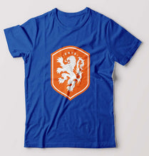 Load image into Gallery viewer, Netherlands Football T-Shirt for Men-S(38 Inches)-Royal Blue-Ektarfa.online
