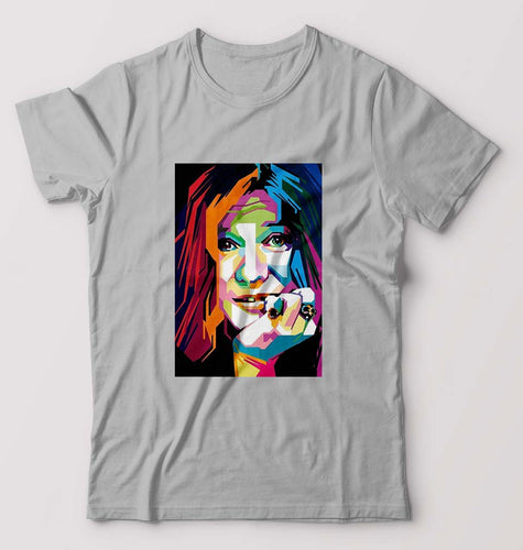 Janis Joplin T-Shirt for Men-Grey Melange-Ektarfa.online