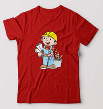 Load image into Gallery viewer, Bob the Builder T-Shirt for Men-S(38 Inches)-Red-Ektarfa.online
