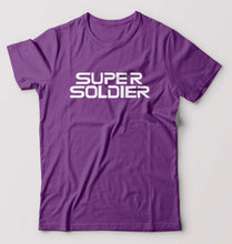 Load image into Gallery viewer, Super Soldier T-Shirt for Men-S(38 Inches)-Purple-Ektarfa.online
