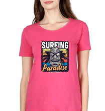 Load image into Gallery viewer, Surfing California T-Shirt for Women-XS(32 Inches)-Pink-Ektarfa.online
