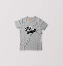 Load image into Gallery viewer, Spy Ninja Kids T-Shirt for Boy/Girl-0-1 Year(20 Inches)-Grey-Ektarfa.online
