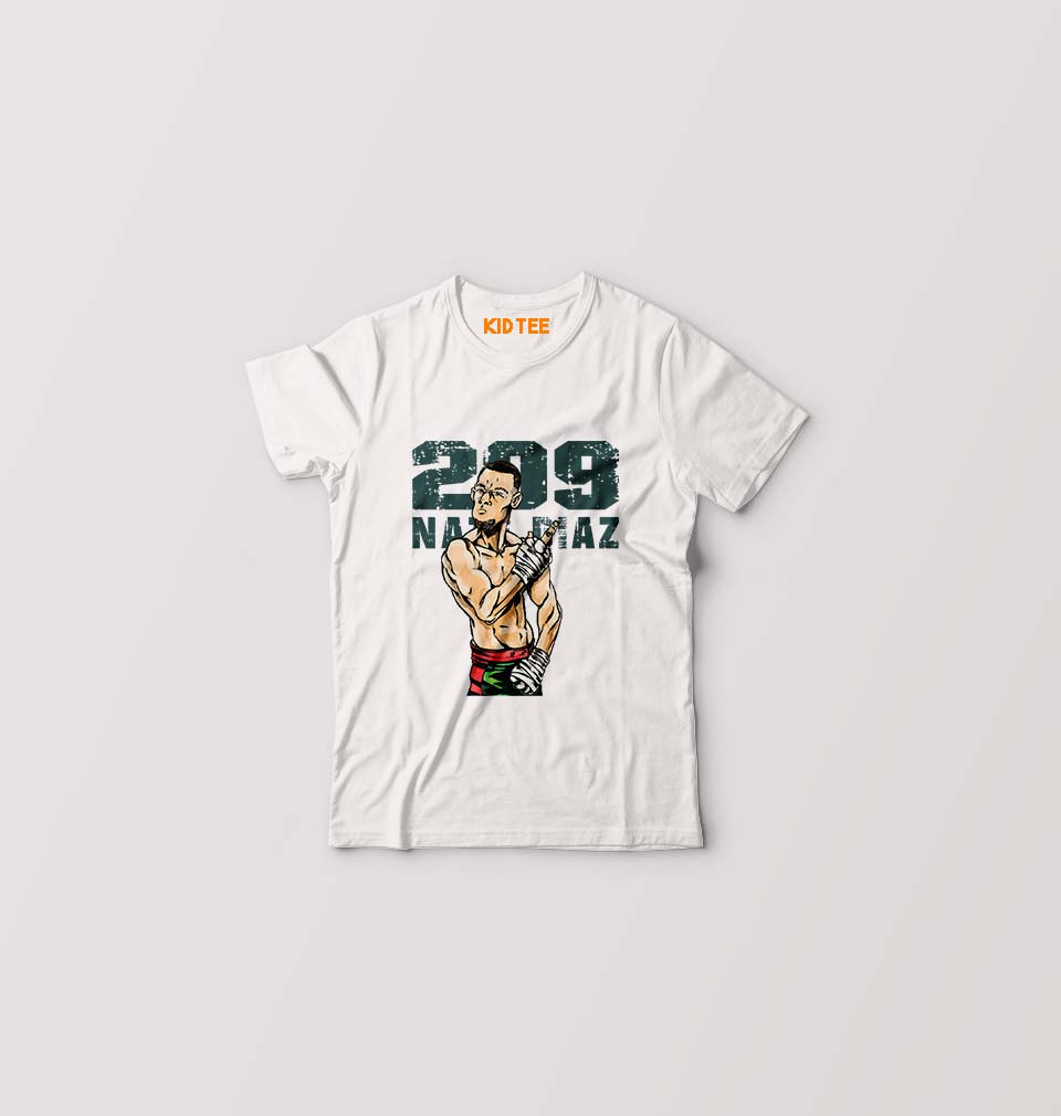 Nate Diaz UFC Kids T-Shirt for Boy/Girl-White-Ektarfa.online